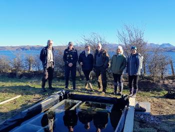 Wester Ross Seagrass Project team by Loch Ewe in February, 2025